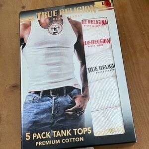 True Religion Tank Tops / Undershirts 5 Pack